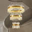 Lustre DEL à 3 lumières en cristal à intensité variable