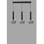 Lustre réglable élégant, corps en métal et capuchon en verre, 5,9 po x 5,9 po | Hauteur totale: 31,5 pouces | Taille de la plaque de base: 21,7 po x 2,4 po x 1,2 po | Compatible avec 3 ampoules E27 de 40 W maximum | Design élégant gris et noir pour les espaces modernes-2140150980-2140151032-2140151039