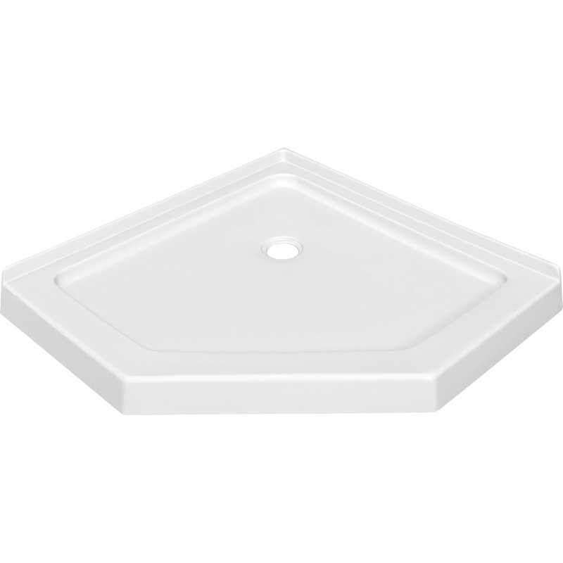 Base de douche à seuil simple néo-angle, H 4,5 po x l 38 po x P 38 po