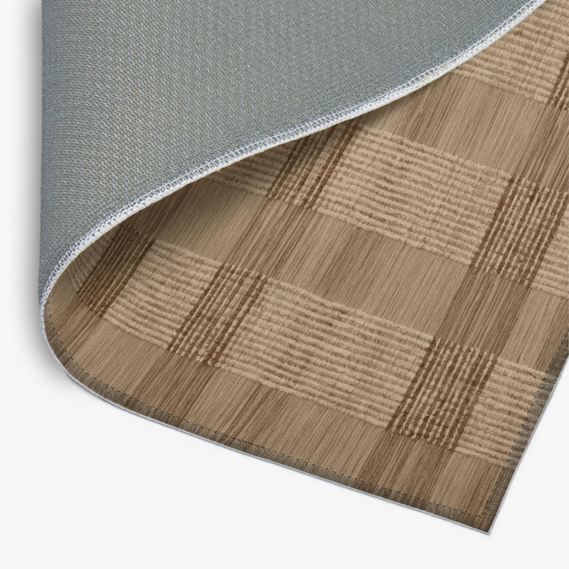 Tapis d'intérieur et d'extérieur à carreaux beige, Rectangle 4pi x 6 pi