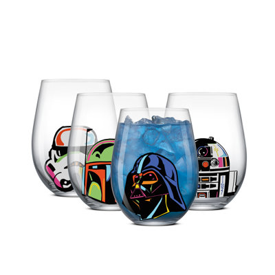 Star Wars Cosmic Color Stemless Drinking Glasses, 19oz set of 4