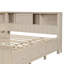 Lit de jour avec tablettes de rangement et 3 tiroirs-107123789