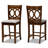 Upholstered Counter Stool with Solid Wood Frame