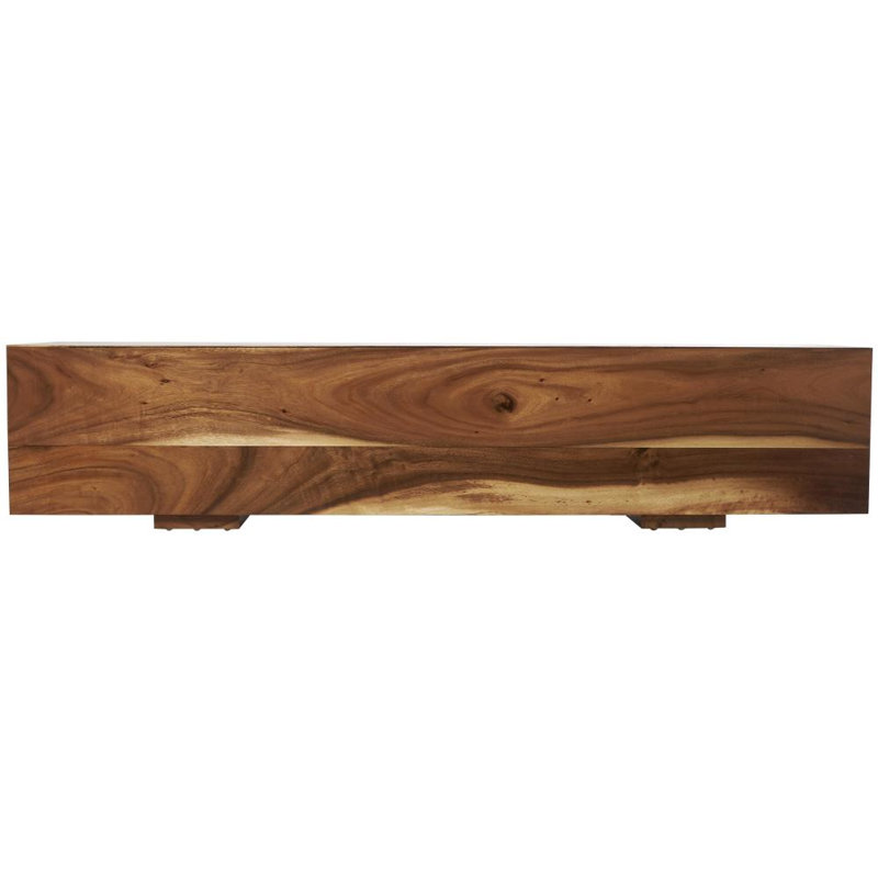 Banc rectangulaire en bois avec base surélevée