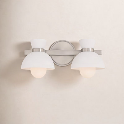 Karalana 2 Light Frosted Dimmable Vanity Light