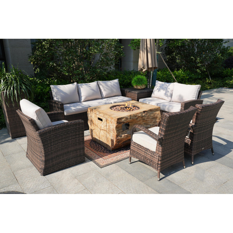 - Person Patio Conversation Set with Cushions