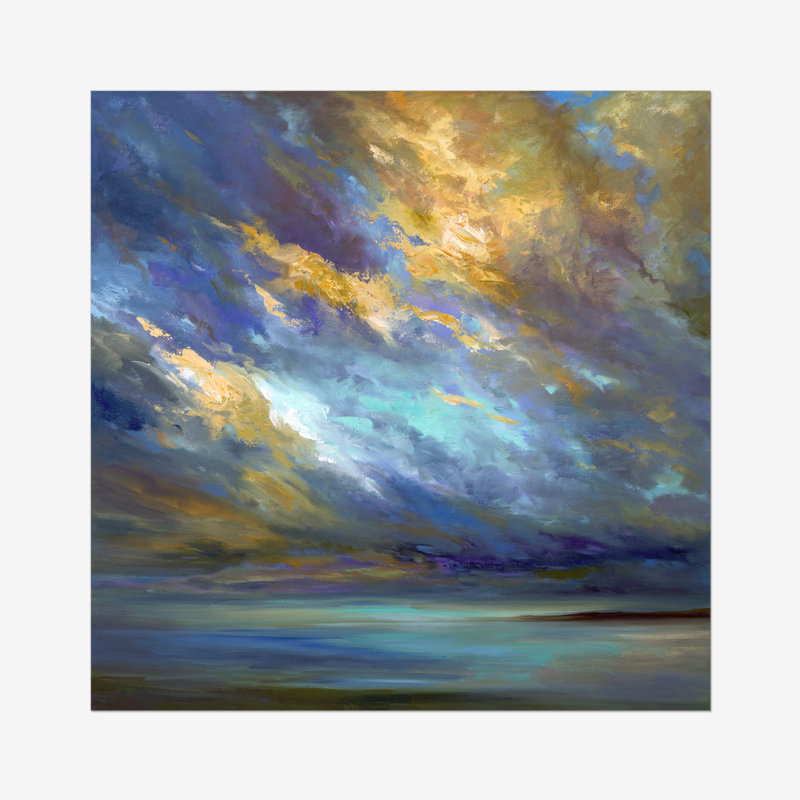 Coastal Clouds #30 by Sheila Finch - Painting, Paper Print, 91cm H x 91cm W x 0.17cm D