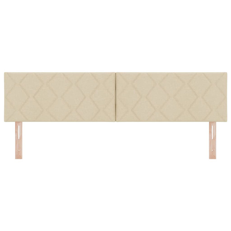 Fabric Headboard Geometric With Headboard Fabric, 140 x 190cm, Cream