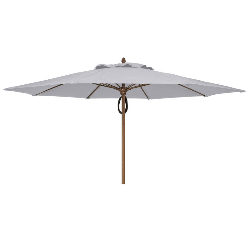 Prestige 132'' Market Umbrella, Charcoal Grey Sunbrella®, Champagne Bronze