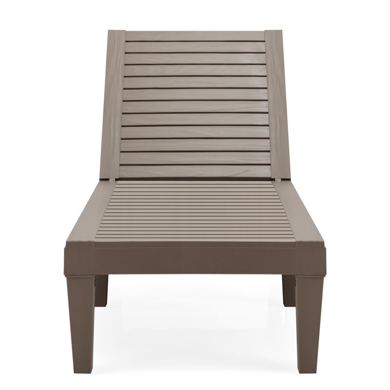 Chaise longue inclinable longue 75 po, Marron