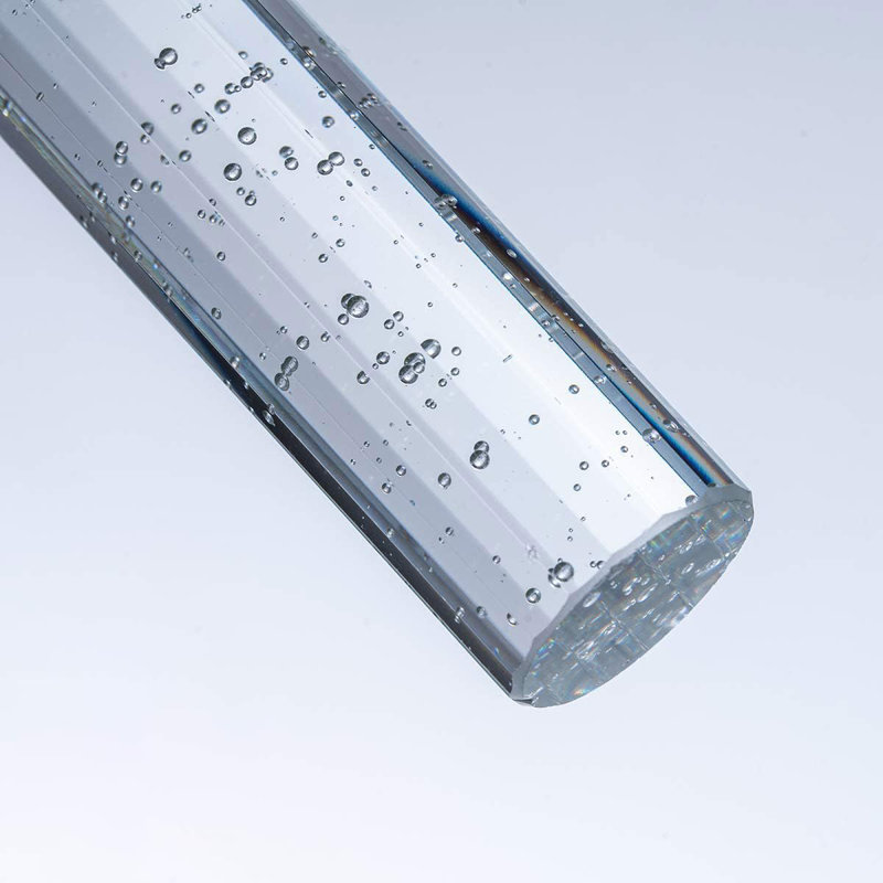 Luminaire suspendu en cristal à 2 lumières (ensemble de 2), Argent argent