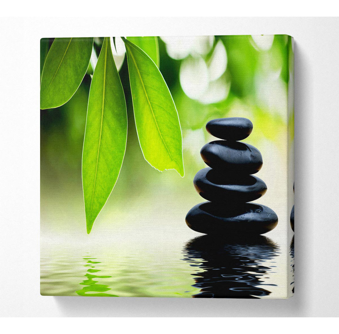 Braely Tranquil Water Stones - Canvas Kunstdrucke auf Leinwand