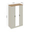 3 Door Manufactured Wood Wardrobe With Mirror-752385216