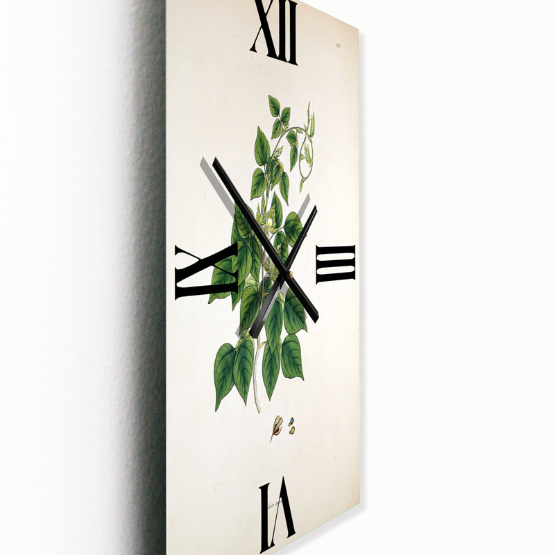 Horloge murale de style rétro vintage avec plantes de Londres, Petit