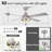 Vaczon 52" Smart Dimmable LED Ceiling Fan with 3CCT LED Lights, Double-Sided Wood Blades LED Ceiling Fan, 6 Speeds Reversible DC Motor, 6"/10" Downrods, Timer, APP and Remote Control -1855385147