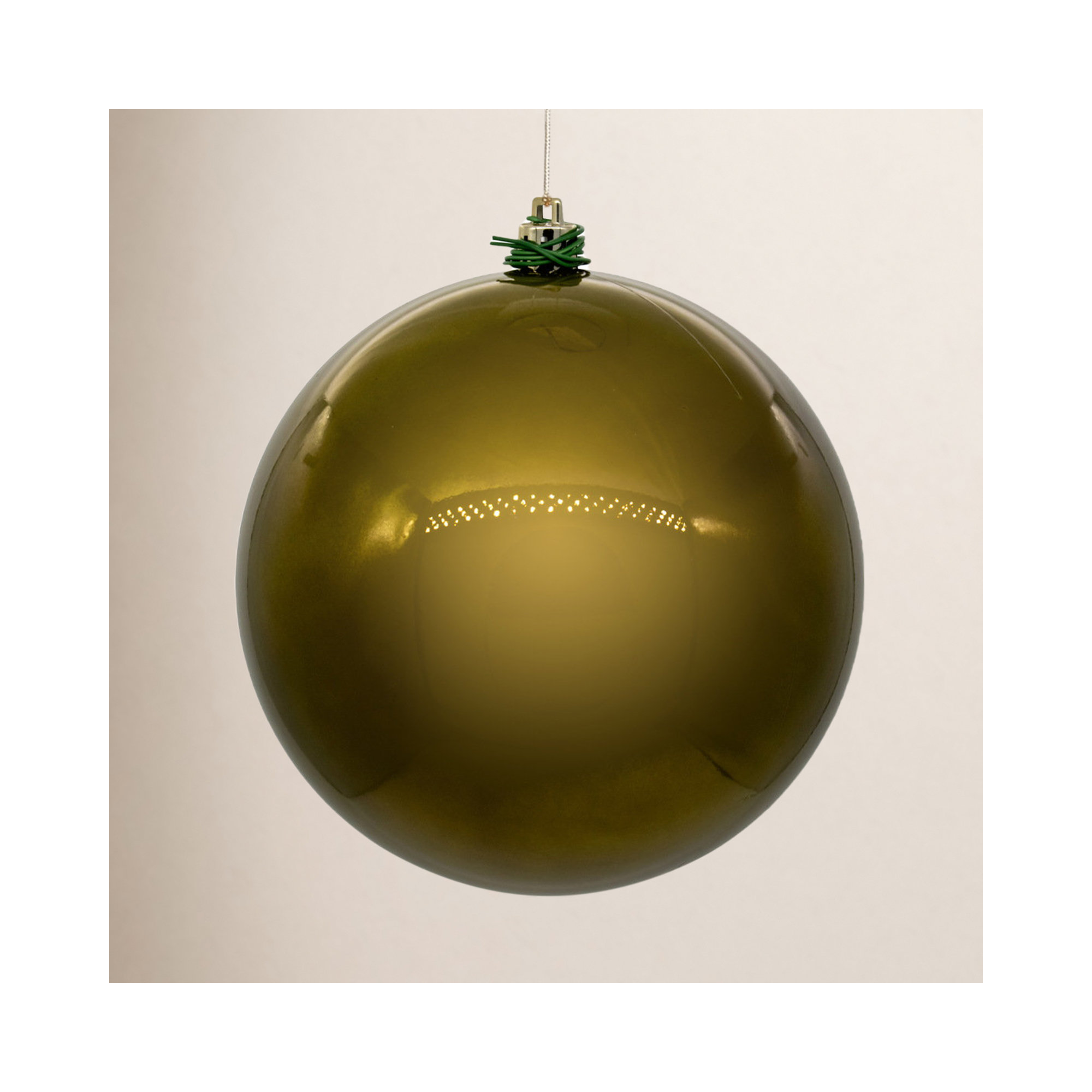 Christmas Ball Ornament (Set of 12), Olive