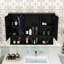Armoire de toilette murale avec rangement ouvert et tablettes réglables-1927360932