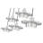 Ludo Brushed Nickel 5 Light Linear Chandelier-123222951