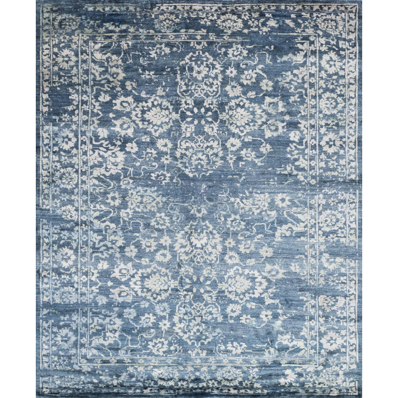Leffel Viscose Floral Indoor Rug