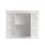 Meuble-lavabo 36 po avec lavabo supérieur et armoire à miroir blanche