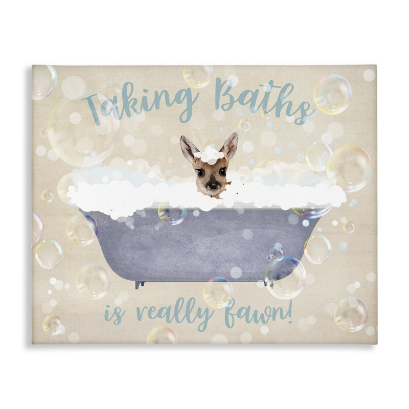 «Take Baths Is Fawn Canvas», conception par Susan Arnot, H 36 po x l 48 po