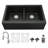 Karran Quartz 34'' X 21-1/4'' 50/50 Double Bowl Farmhouse Apron Kitchen Sink With KKF210 Faucet-59104746-59104745