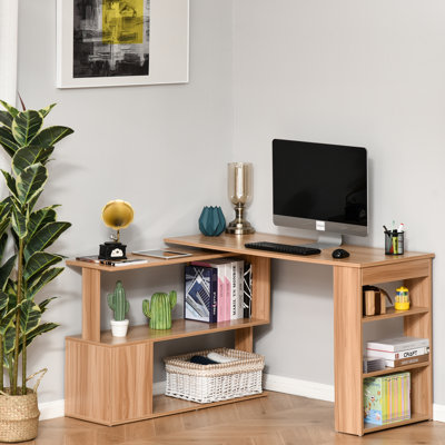Lengby L-Shape Credenza Desk by Ebern Designs