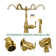One-Handle Copper Widespread Kitchen Faucet with Side Sprayer