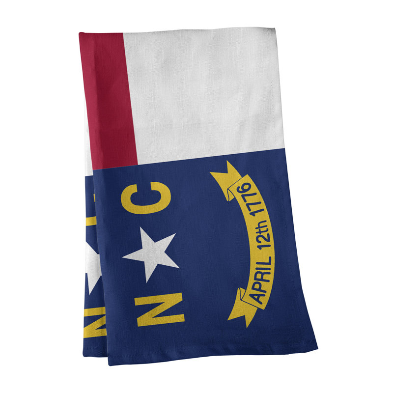Serviette de thé drapeau north caroline, Sergé de coton