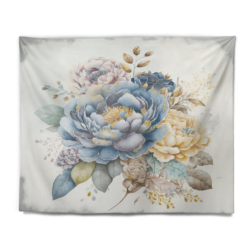 Tapisserie en polyester avec des punaises, H 50 po x l 60 po