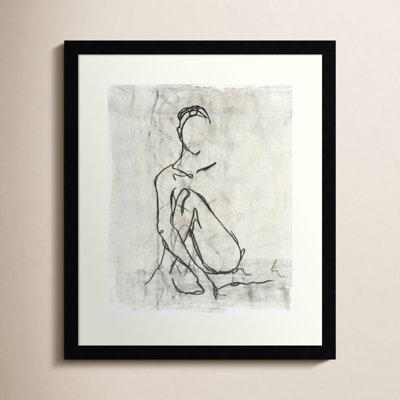 Embellished Nude Contour Sketch II by Ethan Harper