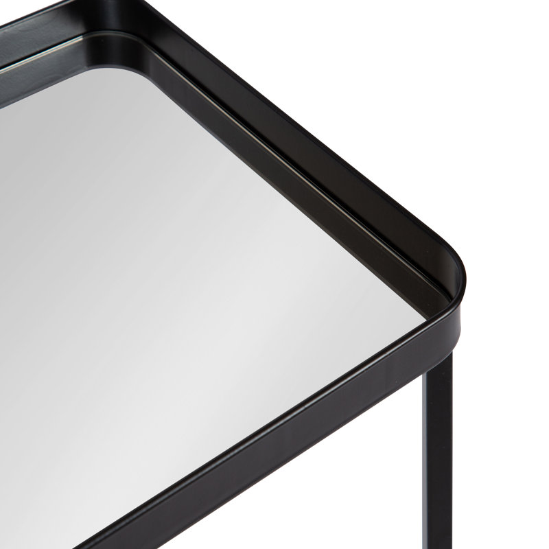 Table de bout Dina, Miroir, Noir