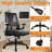 CLATINA 500lbs Big and Tall Office Chair Heavy Duty Mesh Ergonomic Computer Chairs with Adjustable Lumbar Support and Wide Comfy Seat for Home Office Conference Heavy People, Black