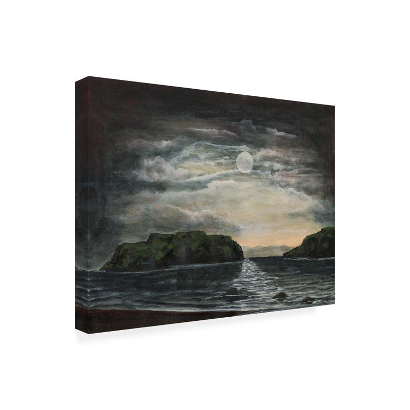 «Highland Dunes» par Michael Willett Midnight Seascape I, art mural sur toile, H 35 po x l 47 po