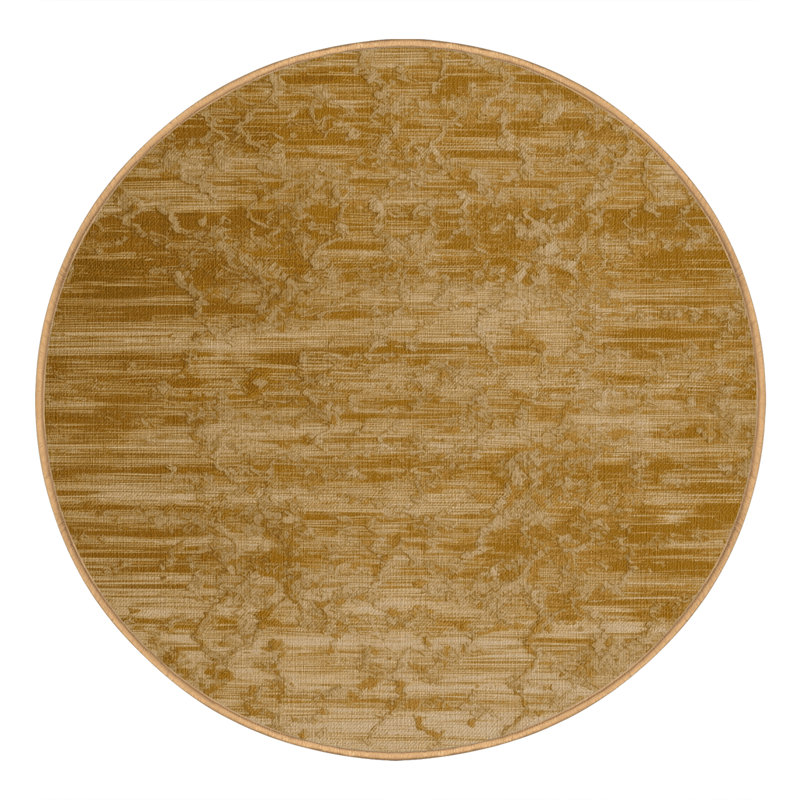 Tapis abstrait lavable à la machine, Rond 6 pi