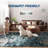 Abstract Art-Inspired Thin Indoor Rug, Distressed Oil Painting Pattern Low Pile Area Mat with Soft Surface, Easy to Clean & Stain Resistant for Living Room, Bedroom, Entryway, Study-1085556403