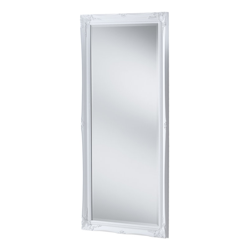 Alberik French Style Carved Wall Mirror Bevelled, White, 166cm H x75cm W