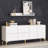 Elegant White and Gold Console Table, 70.9 x 21.7 x 15.7 inches | 100% Melamine Coated Particle Board, Thickness: 0.7 inches | Wall-Mountable with Numerous Shelves | Stylish Storage Solution for Modern Living Spaces