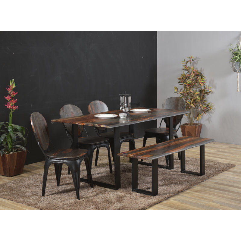 Banc en bois massif Ayedan