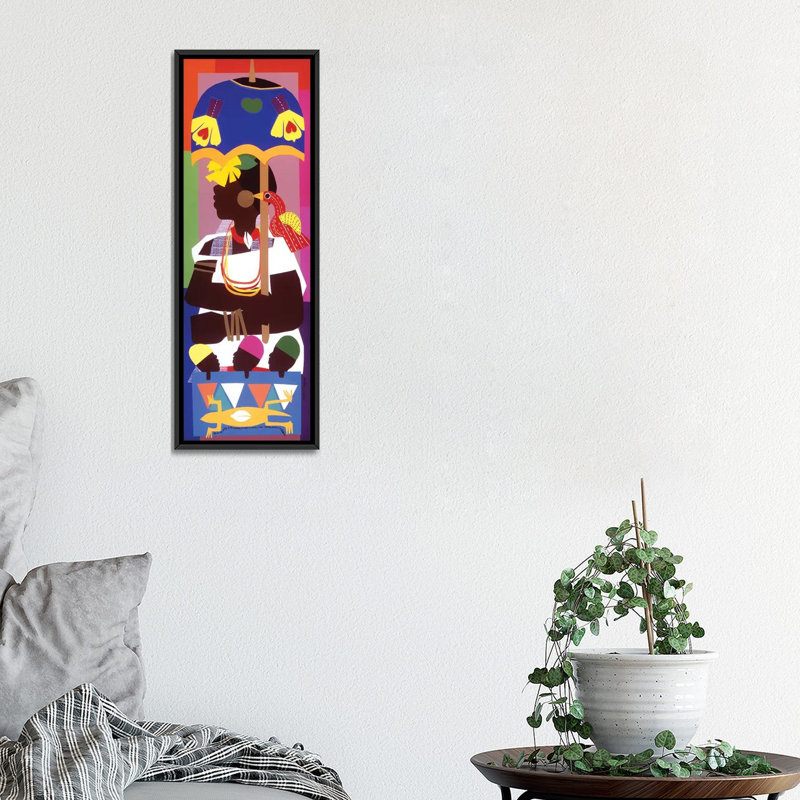 «Ashanti», reproduction d'impression sur toile tendue, H 36 po x l 12 po x P 1,5 po, Cadre noir