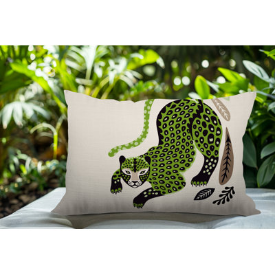 Gino Leopard Reversible Indoor/Outdoor Lumbar Pillow