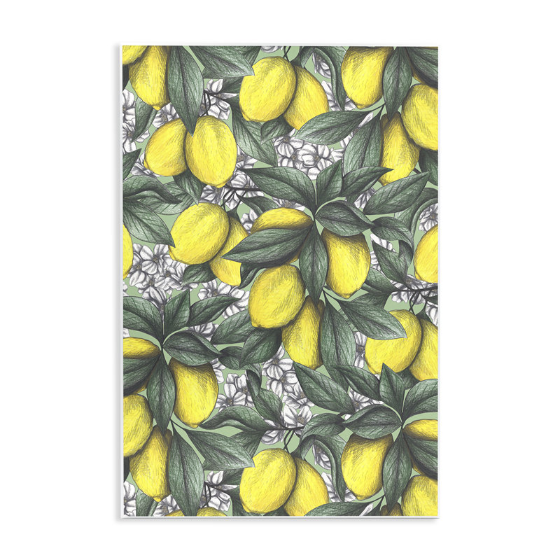 Plaque murale Under The Lemon Tree, design par Cecilia Battaini, H 15 po x l 10 po