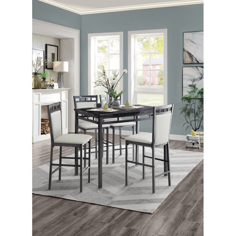 Patnode 5-piece Counter Height Dining Set, White