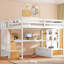Lit mezzanine avec bureau et tablettes-759093752