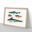 Two Brown and Green Fish - Picture Frame Painting Print-55777505-55777509