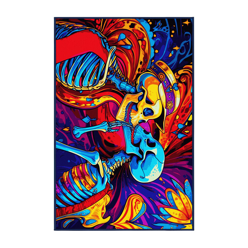 Chromatic Wave Rug, Rectangle 8' x 10'