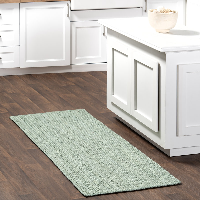 Rigo Hand Woven Farmhouse Jute Area Rug, Runner 2' 6" x 6'