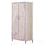 Garde-robe en cuir synthétique à finition mauve