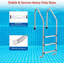 Heavy Duty 2/3 Step Pool Ladder,Stainless Steel In-Ground Design with Non-Slip Steps & Handrails