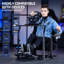 Racing Game Simulator Stand with Black Seat, Not Include Steering wheel & Wheels & Pedals and Shifter Handbrake